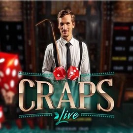 Live Craps logo by Evolution at WildHub Casino